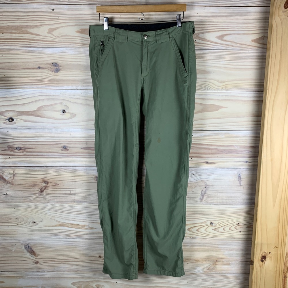 Duluth Trading Co Hiking Pants Mens M x 34 Green Nylon Cargo Utility Outdoor